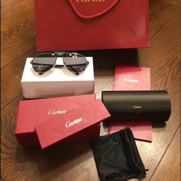 Brand new authentic Cartier santos sunglasses. - Picture 1 of 8
